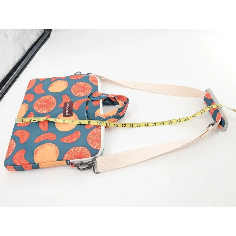 Canvaslove Teal with Oranges Fruit Colorful  Laptop Office Shoulder Bag 14